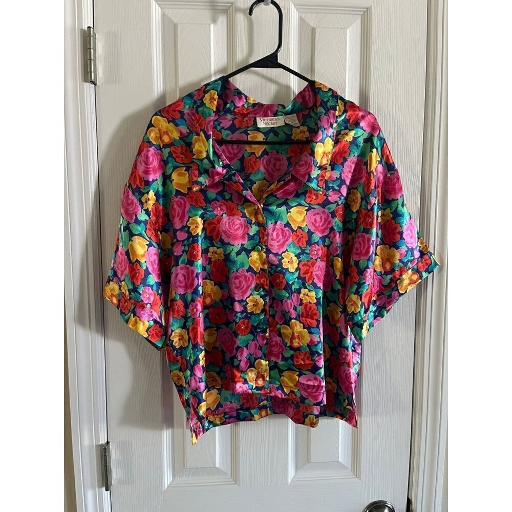 Vintage Victoria’s Secret Silky Shirt Gold Label Floral